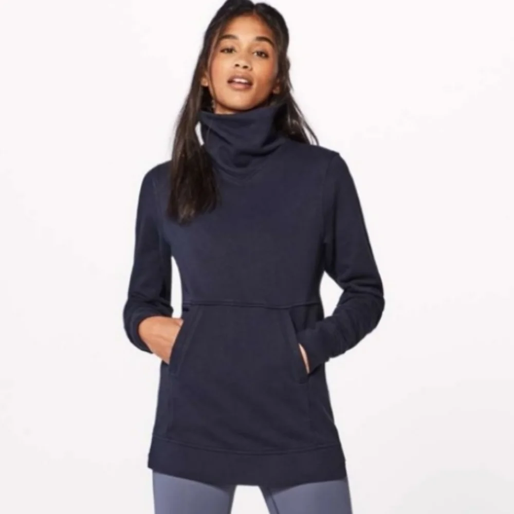 Lululemon Press Pause Pullover Sweatshirt Midnight Navy Size 4